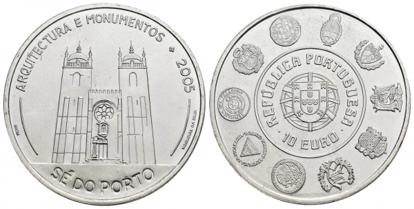 PORTUGAL 2005, 10 euros Monumentos Catedral Oporto (KM-768)