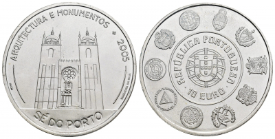 PORTUGAL 2005, 10 euros Monumentos Catedral Oporto (KM-768)