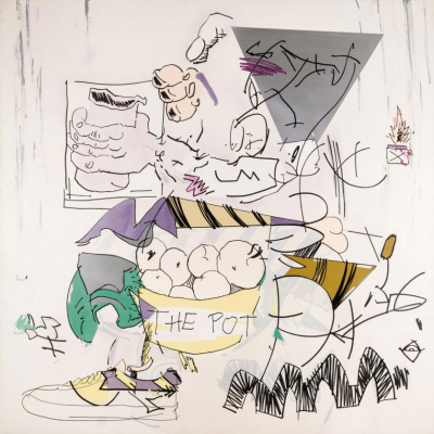 Juan Jos&eacute; Maillo. "Pot (2020)". T&eacute;cnica mixta sobre lienzo. Firmado y fechado (2020) al dorso.