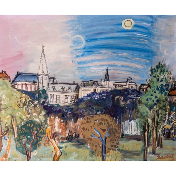 Carles Nadal Ferreres (París, Francia, 1917-Sitges, Barcelona, 1998).  Vistas del parque.   