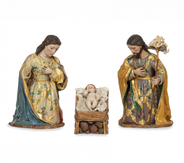 Misterio.  Madera tallada, policromada y dorada.  Trabajo quiteño, principios del S. XVIII. 