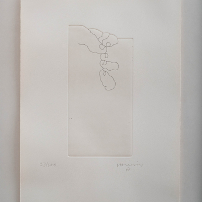 "ESKU XXXVI"   EDUARDO CHILLIDA (San Sebasti&aacute;n, 1924-2002). Aguafuerte/papel. 