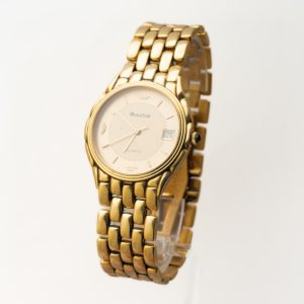 BULOVA. Reloj de pulsera unisex en oro. Armis estilo &laquo;Panther&raquo; de Cartier 