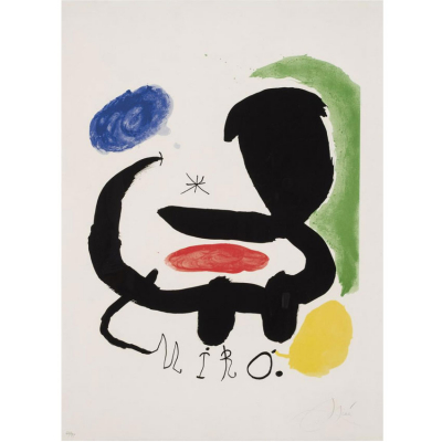 Joan Mir&oacute;. "Sala Pelaires (1970)". Litograf&iacute;a sobre papel. Numerada (64/75) 