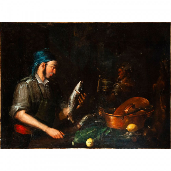 Según Francesco Recco Escuela napolitana. Siglo XVIII.    Óleo sobre lienzo.