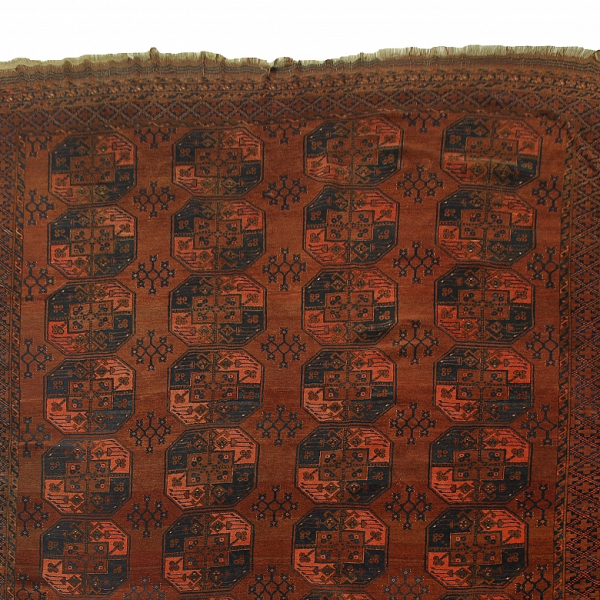 Alfombra de estilo afgano Akche, de dise&ntilde;o Turcomano, s.XIX - XX. 