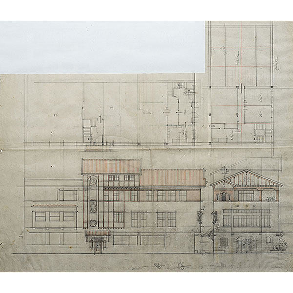&quot;Proyecto&quot;   ISIDORO GUINEA (Bilbao, 1893-1947).   Técnica: Lápices de colores /papel