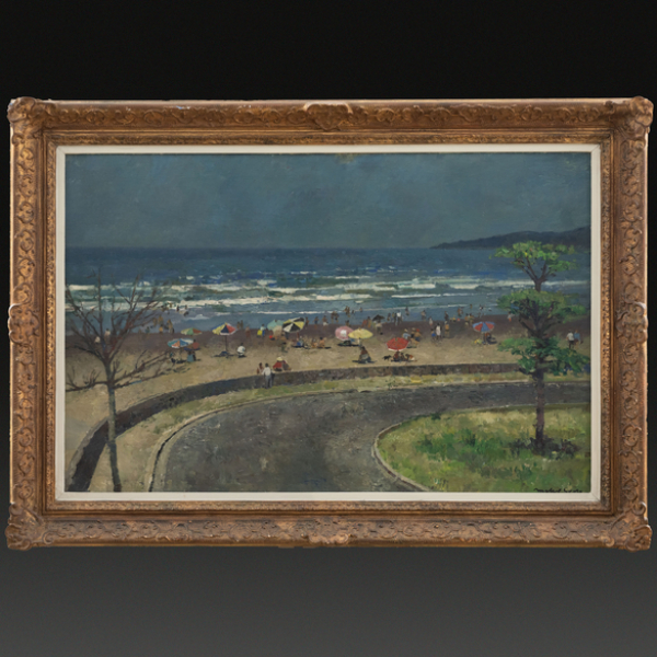 &quot;Escena de playa&quot;  JOSEP MARIA MALLOL SUAZO (Barcelona, 1910-1986)  