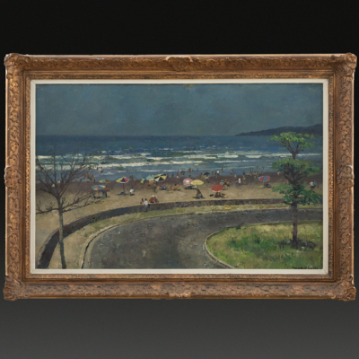 &quot;Escena de playa&quot;  JOSEP MARIA MALLOL SUAZO (Barcelona, 1910-1986)  