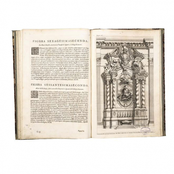 ANDREAE PUTEI.   &quot;PERSPECTIVA PICTORUM ET ARCHITECTORUM&quot; Romae: Typographia Antonii de Rubeis in platea Cerensi, 1717.