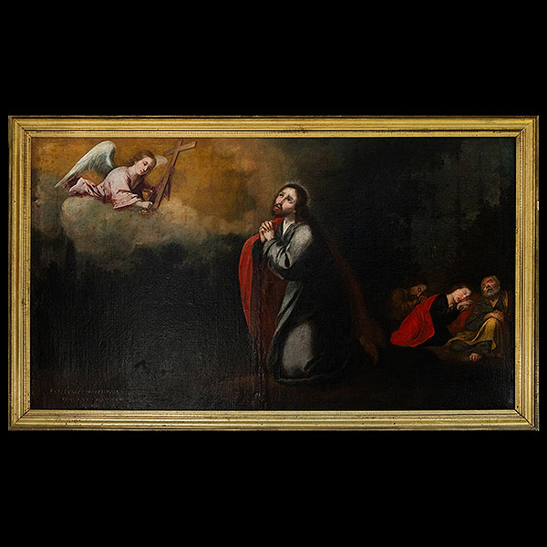 Escuela Sevillana del siglo XVII - La oración en el huerto.