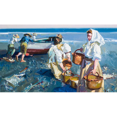 Eustaquio Segrelles (1936).  &quot;Pescadores en la playa&quot;. 