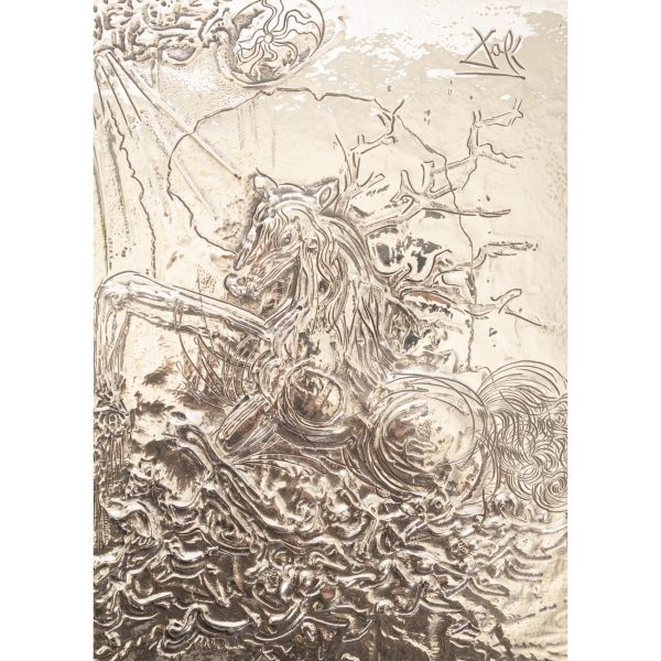 Salvador Dalí (Figueres, Girona, 1904-1989)  Neptune.  Placa en plata 999. Firmada y numerada 202/999.