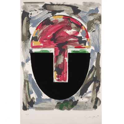 Rafael Canogar. &quot;Sin título (1991)&quot;. Serigrafía sobre papel Velin Arches. Firmada y fechada (91) 
