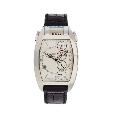 EBERHARD. Reloj modelo»Temerario» de pulsera para caballero. En acero y correa de piel. Ref.31047/0094.