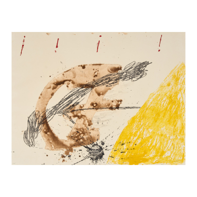 Antoni Tàpies (Barcelona, 1923-2012)  La Cometa, 1972.  Grabado al aguafuerte y aguatinta sobre papel Guarro. Firmado 