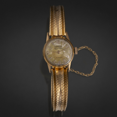 Reloj Kandex, 17 rubíes, de dama en oro amarillo de 18 kt.