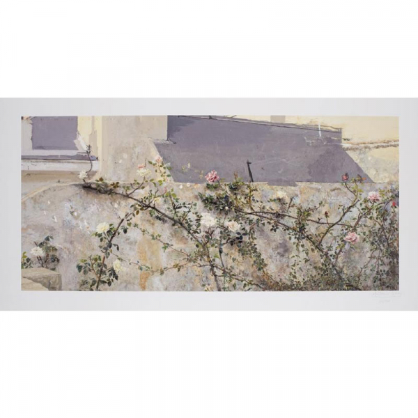 Antonio López García. &quot;Terraza de Lucio (2011)&quot;. Digigrafía sobre papel Arches Velin Museo con sello en seco del editor. Firmada 