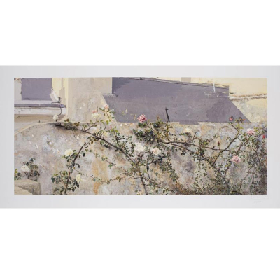 Antonio López García. &quot;Terraza de Lucio (2011)&quot;. Digigrafía sobre papel Arches Velin Museo con sello en seco del editor. Firmada 