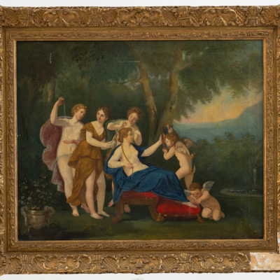 &quot;Venus ante el espejo de cupido&quot;  ESCUELA FRANCESA DEL SIGLO XIX 
