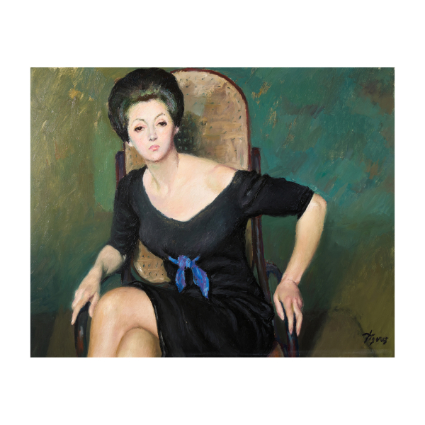 Josep de Togores Llach (Cerdanyola del Vallès, Barcelona, 1893-Barcelona, 1970) Dona jove. Óleo sobre tela. Firmado.