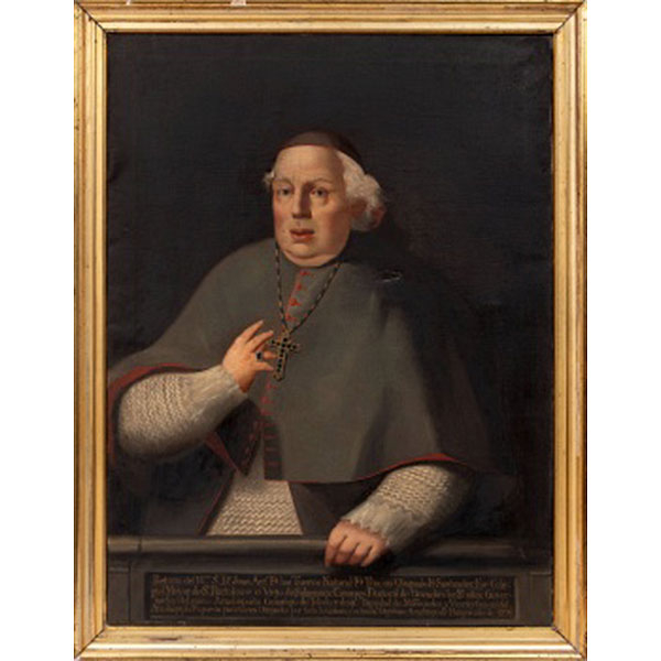  ESCUELA ESPAÑOLA  (Pp. S. XIX) &quot;Retrato del Ilustrísimo S.D. Juan Antonio de los Tueros&quot;