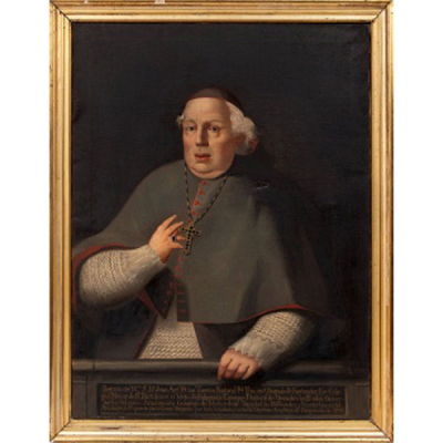  ESCUELA ESPAÑOLA  (Pp. S. XIX) &quot;Retrato del Ilustrísimo S.D. Juan Antonio de los Tueros&quot;