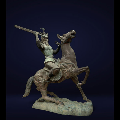 Bronce representando a Jaime I el Conquistador, España, siglo XIX. 