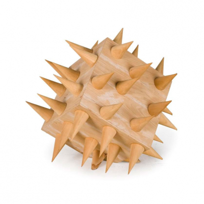 An&oacute;nimo europeo S. XXI. "Sin t&iacute;tulo". Escultura realizada en madera y fibras.