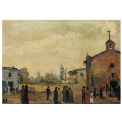 &quot;La Ermita &quot;.  RICARDO BAROJA (Minas de Ríotinto, 1871-1953). 