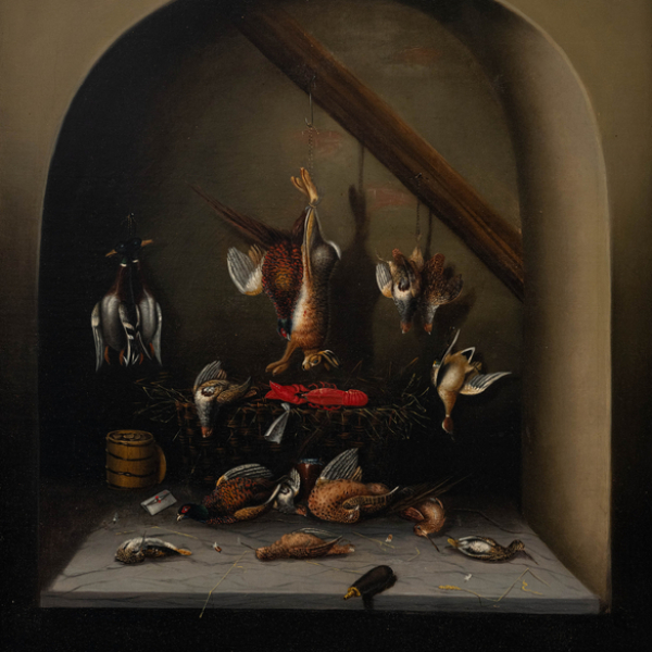 "Naturaleza muerta"  Seguidor de Benjamin Blake, Escuela Inglesa del siglo XX 