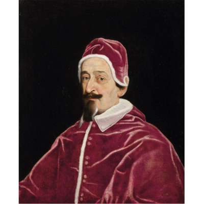 Atribu&iacute;do a Il Baciccio. "Retrato de Alejandro VII". &Oacute;leo sobre lienzo. Al dorso n&ordm; de inventario (H949).
