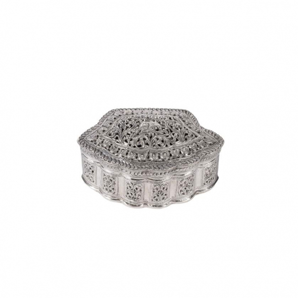 Caja sahumado en plata angloindia S. XX.