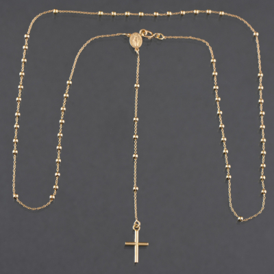 Collar en forma de rosario en oro amarillo de 18 kt.