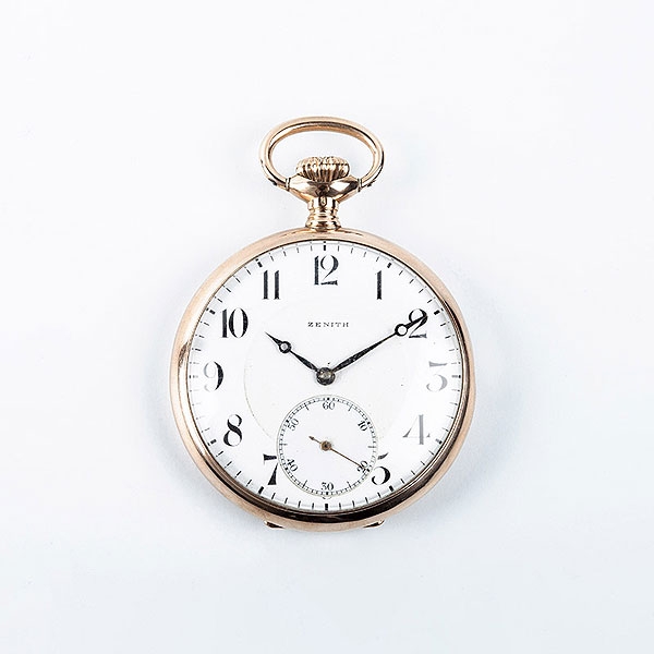 Reloj lepine, suizo, ZENITH, en sólida caja de oro rosa 14 K,