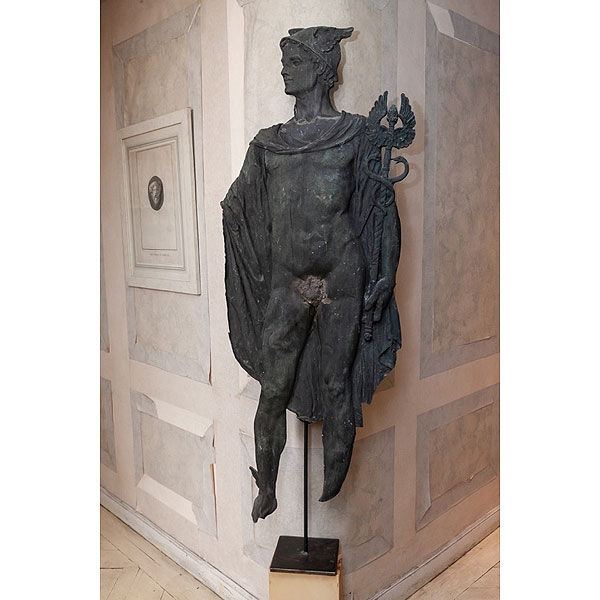 Relieve de mercurio francés de bronce patinado S.XIX