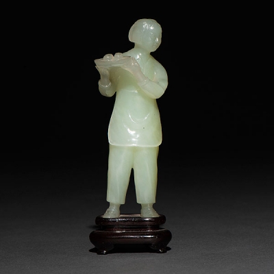 Figura escultórica china en jadeita