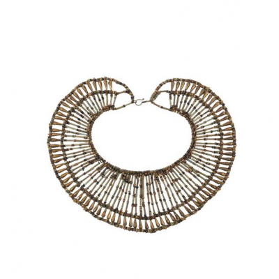Collar Usejet Antiguo Egipto.  Realizado en fayenza y bronce dorado.  Antiguo Egipto, Baja &Eacute;poca, 664 - 323 a.C.