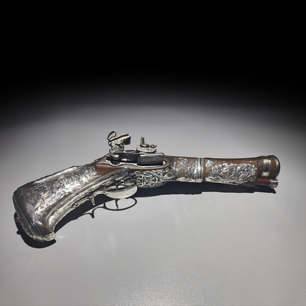 Extremadamente rara pistola de cinturón de trabuco sudamericano Miquelet-Lock Finales del siglo XVIII.