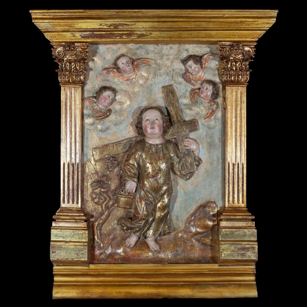 Relieve del Niño Jesús llevando la cruz - Escuela Española - Siglo XVII.