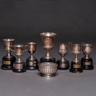 Conjunto trofeos en plata española