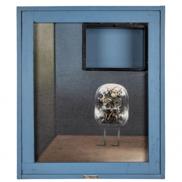 Juana Francés.    "Sin título (1968)". Ténica mixta sobre lienzo. Firmada y fechada (1968) al dorso.