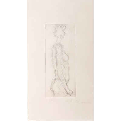 Alberto Giacometti (Borgonovo, Suiza, 1901-Coira, Suiza, 1966)  Annette Standing.  Grabado 