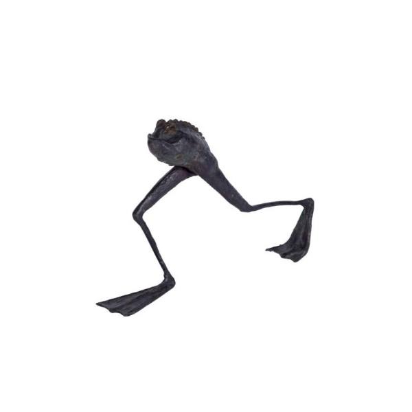 ESCUELA ESPAÑOLA S. XX. A. H. "Frog". Escultura en bronce.