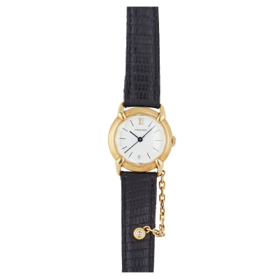 Reloj Chaumet «Elysees» de pulsera para señora. En oro y correa de piel 