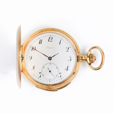 Reloj saboneta de bolsillo suizo LONGINES en oro amarillo 18 K