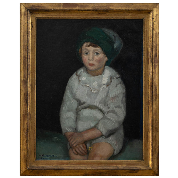 "Rafaelito del gorro verde" DANIEL VAZQUEZ DIAZ (Nerva, 1882-1969) &Oacute;leo/Lienzo