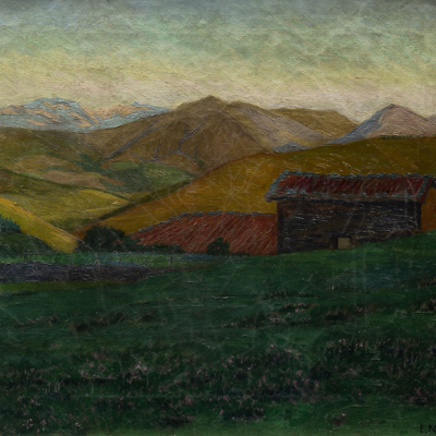 &quot;Vista de San Roque&quot; (Bilbao)  ENRIQUE NIETO ULIBARRI (Bilbao, 1890-1963). 
