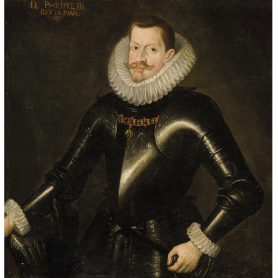 Anónimo Español S. XVII. &quot;Retrato de Felipe III&quot;. Óleo sobre lienzo. Reentelado.