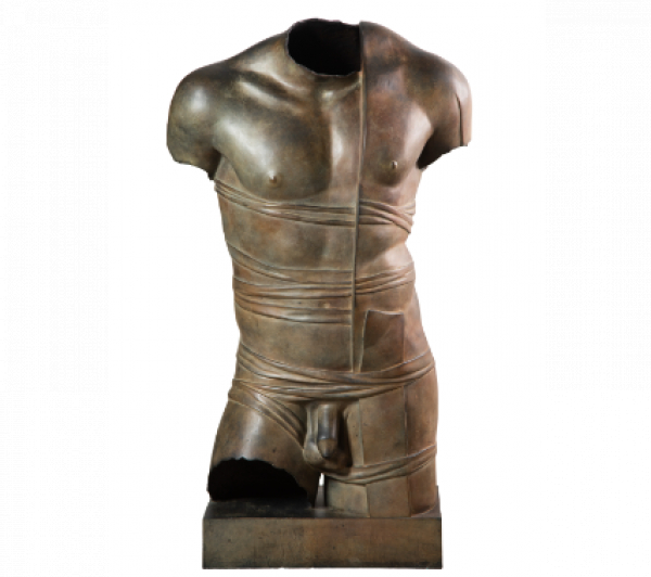 IGOR MITORAJ (Oederan, 1944 - París, 2014)  Grepol nero, 2001.   Bronce con pátina color marrón. 
